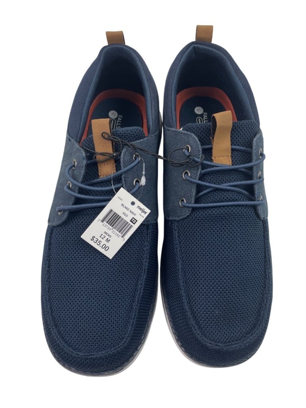 Falls Creek Blake Mens Size 12M Navy Blue Lace Up Casual Shoes Loafers - Picture 6 of 12